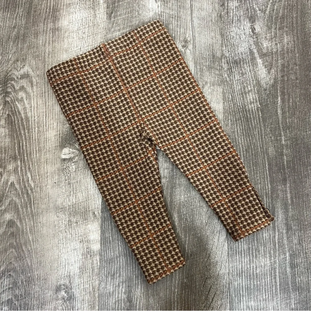 Ralph Lauren Orange Plaid Dress & Leggings Set